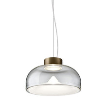 Load image into Gallery viewer, Aella LED Pendant Light in Transparent With White Spot/Matte Bronze (Large).
