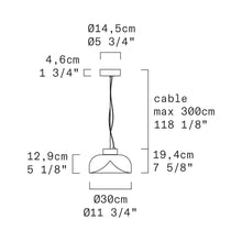 Load image into Gallery viewer, Aella LED Pendant Light - line drawing.