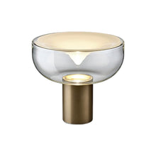 Load image into Gallery viewer, Aella LED Table Lamp in Transparent With White Spot/Matte Bronze (Small).