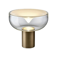 Load image into Gallery viewer, Aella LED Table Lamp in Transparent With White Spot/Matte Bronze (Medium).