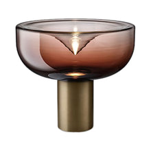 Load image into Gallery viewer, Aella LED Table Lamp in Shaded Burgundy/Matte Bronze (Large).