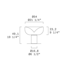 Load image into Gallery viewer, Aella LED Table Lamp - line drawing.