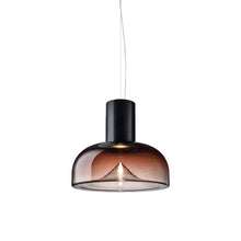 Load image into Gallery viewer, Aella SL LED Neck Pendant Light in Shaded Burgundy/Matte Black (Small).