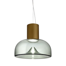 Load image into Gallery viewer, Aella SL LED Neck Pendant Light in Smoke Grey/Matte Bronze (Large).