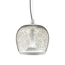 Load image into Gallery viewer, Aurelia LED Pendant Light in Transparent Pulegoso With Metal Inclusion/Matte White (Small).