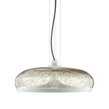 Load image into Gallery viewer, Aurelia LED Pendant Light in Transparent Pulegoso With Metal Inclusion/Matte White (Large).