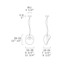 Load image into Gallery viewer, Lightbody Pendant Light - line drawing.