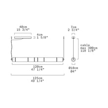 Load image into Gallery viewer, Stacking LED Pendant Light - line drawing.