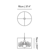 Load image into Gallery viewer, Light Shade Shade Pendant Light - line drawing.