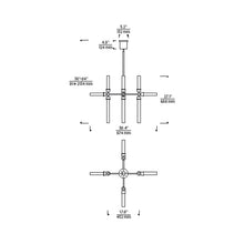 Load image into Gallery viewer, Linger LED Chandelier - line drawing.