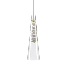 Load image into Gallery viewer, Cono di Luce LED Pendant Light in Gold (Large).