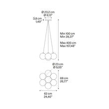 Load image into Gallery viewer, Random Cloud LED Pendant Light - line drawing.