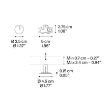 Load image into Gallery viewer, Recessed Micro Canopy - line drawing.