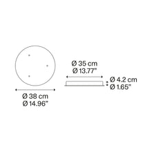 Load image into Gallery viewer, Round Canopy - line drawing.