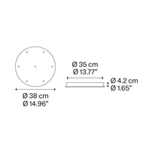 Load image into Gallery viewer, Round Canopy - line drawing.