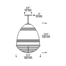 Load image into Gallery viewer, Loft Pendant Light - line drawing.