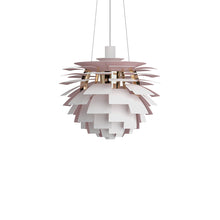 Load image into Gallery viewer, PH Artichoke Pendant Light in Matte White/Pale Rose (Small).