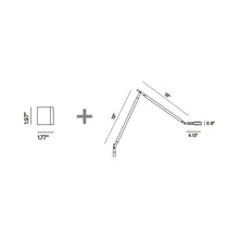 Load image into Gallery viewer, Otto Watt LED Wall Light - line drawing.