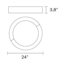 Load image into Gallery viewer, Brazil LED Flush Mount Ceiling Light - line drawing.