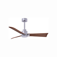 Load image into Gallery viewer, Alessandra Indoor / Outdoor Ceiling Fan in Brushed Nickel/Walnut (42-Inch).
