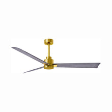 Load image into Gallery viewer, Alessandra Indoor / Outdoor Ceiling Fan in Brushed Brass/Barn Wood (56-Inch).