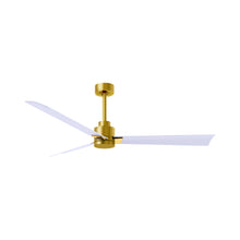 Load image into Gallery viewer, Alessandra Indoor / Outdoor Ceiling Fan in Brushed Brass/Matte White (56-Inch).