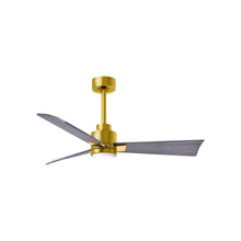 Load image into Gallery viewer, Alessandra Indoor / Outdoor LED Ceiling Fan in Brushed Brass/Barn Wood (42-Inch).