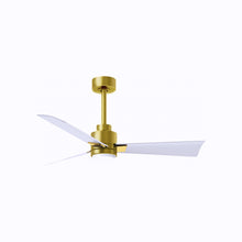 Load image into Gallery viewer, Alessandra Indoor / Outdoor LED Ceiling Fan in Brushed Brass/Matte White (42-Inch).