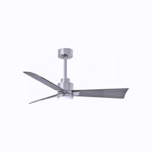 Load image into Gallery viewer, Alessandra Indoor / Outdoor LED Ceiling Fan in Brushed Nickel/Barn Wood (42-Inch).
