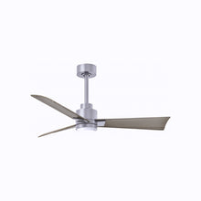 Load image into Gallery viewer, Alessandra Indoor / Outdoor LED Ceiling Fan in Brushed Nickel/Gray Ash (42-Inch).