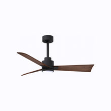 Load image into Gallery viewer, Alessandra Indoor / Outdoor LED Ceiling Fan in Matte Black/Walnut (42-Inch).