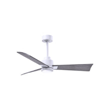 Load image into Gallery viewer, Alessandra Indoor / Outdoor LED Ceiling Fan in Matte White/Barn Wood (42-Inch).