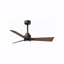 Load image into Gallery viewer, Alessandra Indoor / Outdoor LED Ceiling Fan in Textured Bronze/Walnut (42-Inch).