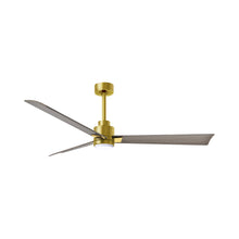 Load image into Gallery viewer, Alessandra Indoor / Outdoor LED Ceiling Fan in Brushed Brass/Gray Ash (56-Inch).
