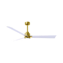 Load image into Gallery viewer, Alessandra Indoor / Outdoor LED Ceiling Fan in Brushed Brass/Matte White (56-Inch).