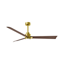 Load image into Gallery viewer, Alessandra Indoor / Outdoor LED Ceiling Fan in Brushed Brass/Walnut (56-Inch).