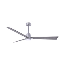 Load image into Gallery viewer, Alessandra Indoor / Outdoor LED Ceiling Fan in Brushed Nickel/Barn Wood (56-Inch).