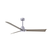 Load image into Gallery viewer, Alessandra Indoor / Outdoor LED Ceiling Fan in Brushed Nickel/Gray Ash (56-Inch).
