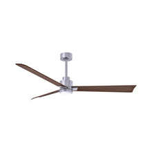 Load image into Gallery viewer, Alessandra Indoor / Outdoor LED Ceiling Fan in Brushed Nickel/Walnut (56-Inch).