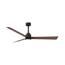 Load image into Gallery viewer, Alessandra Indoor / Outdoor LED Ceiling Fan in Matte Black/Walnut (56-Inch).