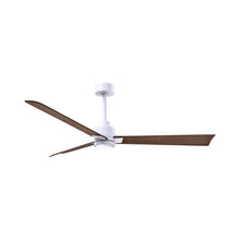 Load image into Gallery viewer, Alessandra Indoor / Outdoor LED Ceiling Fan in Matte White/Walnut (56-Inch).