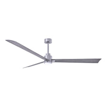 Load image into Gallery viewer, Alessandra Indoor / Outdoor LED Ceiling Fan in Brushed Nickel/Barn Wood (72-Inch).
