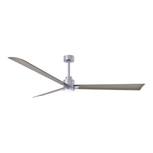 Load image into Gallery viewer, Alessandra Indoor / Outdoor LED Ceiling Fan in Brushed Nickel/Gray Ash (72-Inch).