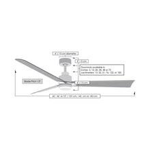 Load image into Gallery viewer, Alessandra Indoor / Outdoor LED Ceiling Fan - line drawing.