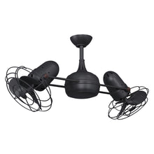 Load image into Gallery viewer, Dagny Indoor / Outdoor LED Dual Ceiling Fan in Matte Black (Metal) Without Light Kit.