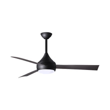 Load image into Gallery viewer, Donaire Outdoor LED Ceiling Fan in Matte Black/Brushed Bronze.