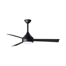 Load image into Gallery viewer, Donaire Outdoor LED Ceiling Fan in Matte Black/Black.