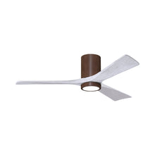 Load image into Gallery viewer, Irene IR3HLK 52-Inch Indoor / Outdoor LED Flush Mount Ceiling Fan in Walnut Tone/Matte White.