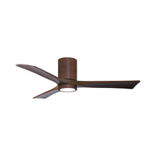 Load image into Gallery viewer, Irene IR3HLK 52-Inch Indoor / Outdoor LED Flush Mount Ceiling Fan in Walnut Tone/Walnut Tone.