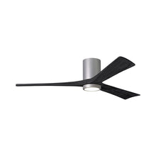 Load image into Gallery viewer, Irene IR3HLK 60-Inch Indoor / Outdoor LED Flush Mount Ceiling Fan in Brushed Nickel/Matte Black.